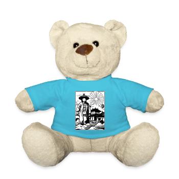Asiatischer japanischer Edo-Zeiten Bauer Ronin - Teddy - Atollblau - Vorne