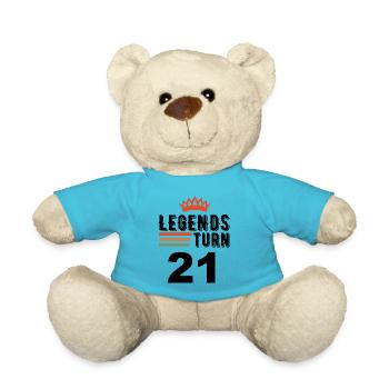 21 Geburtstag, Legenden werden 21 Jahre alt - Teddy - Atollblau - Vorne