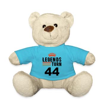 44 Geburtstag, Legenden werden 44 Jahre alt - Teddy - Atollblau - Vorne