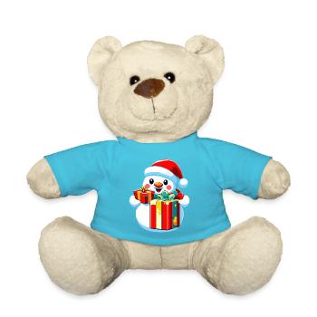 snowman with gifts - Teddy - Atollblau - Vorne