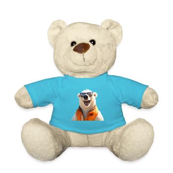 Polar Bear with Sunglasses Bears Love Cute Polar Bears - Teddy Bear - atoll blue - Front