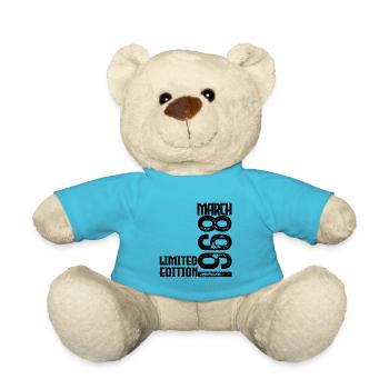 Birthday Gift March 1968. March 1968. March - Teddy Bear - atoll blue - Front