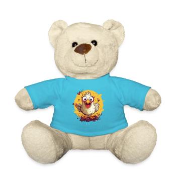 Chicken Chickens Chicken Owner Crazy Chicken - Teddy Bear - atoll blue - Front