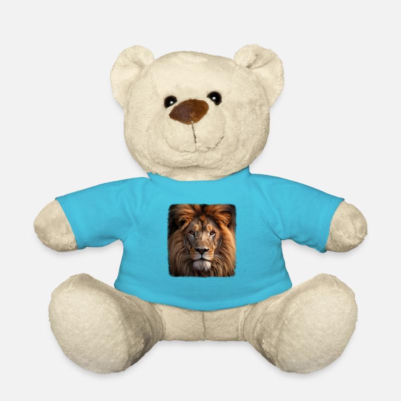 Lion réaliste lion - Nounours - bleu outremer