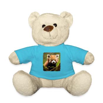 Red Pandas Realistic Red Panda - Teddy Bear - atoll blue - Front