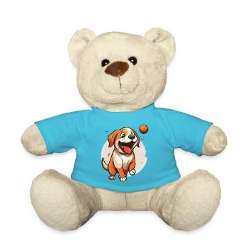 The Playful Pup - Teddy Bear - atoll blue - Front