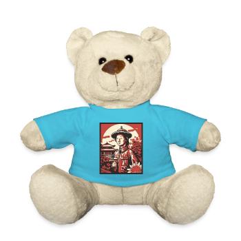 Heimkehr im traditionellen asiatischen japanischen - Teddy - Atollblau - Vorne