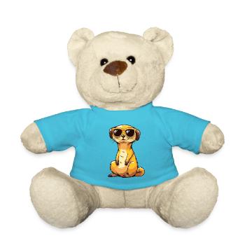 Erdmännchen Mit Sonnenbrille Meerkat - Teddy - Atollblau - Vorne