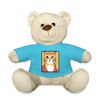 Chat de dessin animé simple et cool - Nounours - bleu outremer - Devant