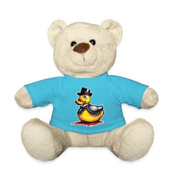Gummiente / Badeente / Wasser / Badewanne - Teddy - Atollblau - Vorne