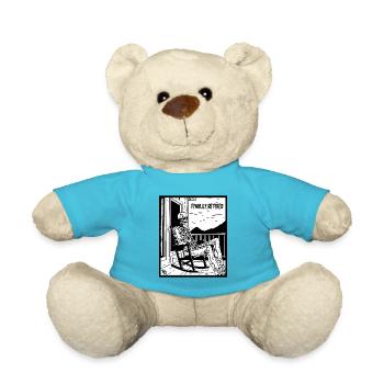 Endlich im Ruhestand: Zu spät, alter Zombie - Teddy - Atollblau - Vorne