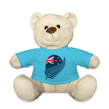 New Zealand Aotearoa Kiwi 2 - Teddy Bear - atoll blue - Front