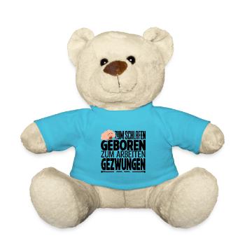 Paresseux Né Pour Dormir Forcé De Travailler - Nounours - bleu outremer - Devant