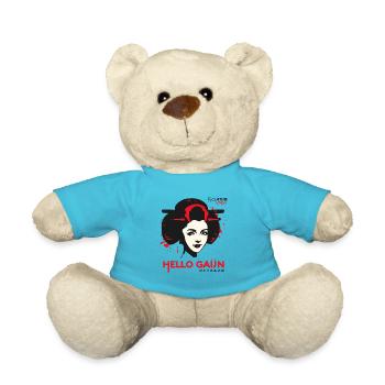 Une geisha japonaise dit « Bonjour Gaijin » - Nounours - bleu outremer - Devant