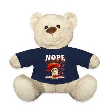 Anti Valentine Club: Funny fierce cat flees - Teddy Bear - french navy - Front