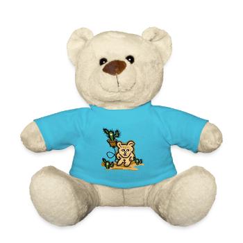 Ugly bear in desert sand - Teddy Bear - atoll blue - Front