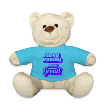 Gold Family wow!! Great! - Teddy Bear - atoll blue - Front