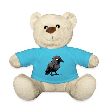 Ein gemeiner Cartoon Rabe - Teddy - Atollblau - Vorne