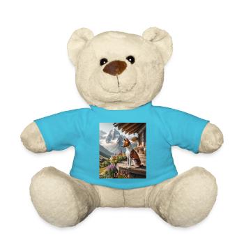 Basenji Mountain Cottagecore Retreat Men Women - Teddy Bear - atoll blue - Front