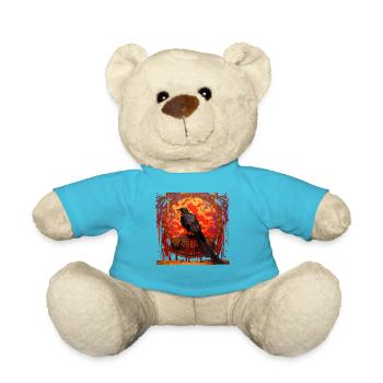 Kabuki stage crow drama performance - Teddy Bear - atoll blue - Front