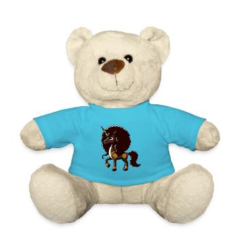 Melanin Einhorn Black Girl Magic - Teddy - Atollblau - Vorne