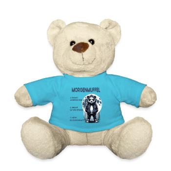 I hate people morning grouch in the office funny - Teddy Bear - atoll blue - Front