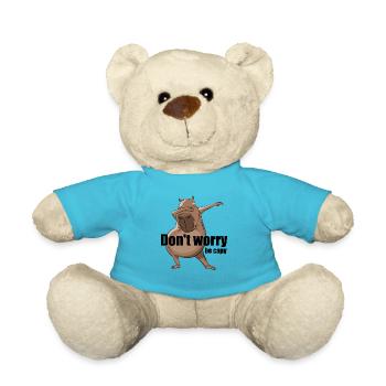 Don't worry be Capy - Capybara dabbing - Teddy Bear - atoll blue - Front