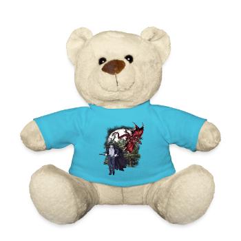 Dragon, Créature Mythique, Fantaisie, Épéiste, Conte de fées - Nounours - bleu outremer - Devant