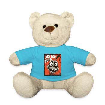 Cheerful little skull zombie - Teddy Bear - atoll blue - Front
