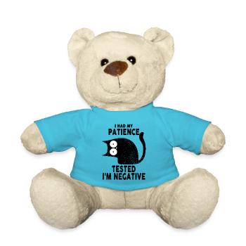 J’ai mis ma patience à l’épreuve, je suis négatif, drôle, chat - Nounours - bleu outremer - Devant