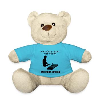 Xylophone Passion Musician Statement - Teddy Bear - atoll blue - Front