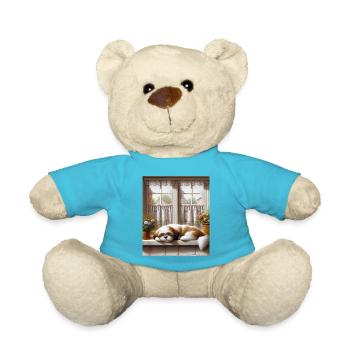 Shih Tzu Sunlit Cottagecore Naptime Männer Frauen - Teddy - Atollblau - Vorne