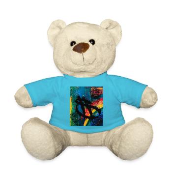 Money Money Para Dollar Graffiti Stock Exchange - Teddy - Atollblau - Vorne