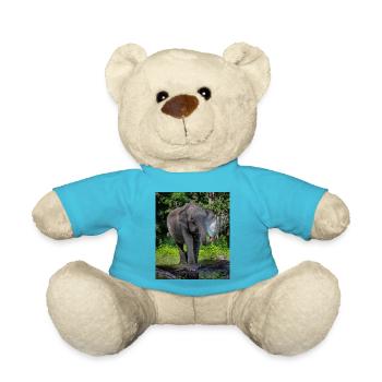 Beautiful Elephant - Teddy Bear - atoll blue - Front