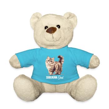 Siberian Cat Sibirische Katze - Teddy Bear - atoll blue - Front