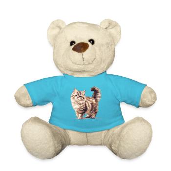 Siberian Cat Sibirische Katze - Teddy Bear - atoll blue - Front