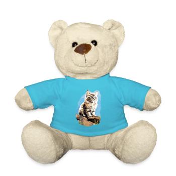 Siberian Cat Sibirische Katze - Teddy Bear - atoll blue - Front