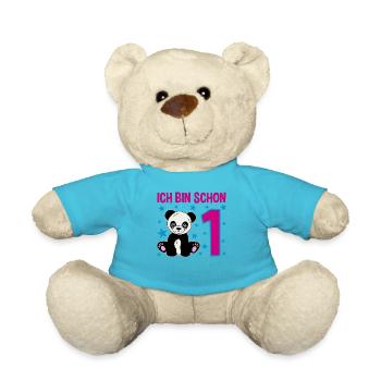 Panda-Liebling – 1 Jahr Pure Freude - Teddy - Atollblau - Vorne