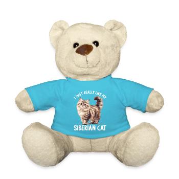 Siberian Cat Sibirische Katze - Teddy Bear - atoll blue - Front
