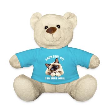 Chaton raquette Chat raquette - Nounours - bleu outremer - Devant