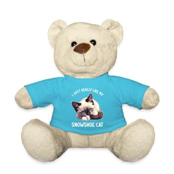 Chaton raquette Chat raquette - Nounours - bleu outremer - Devant