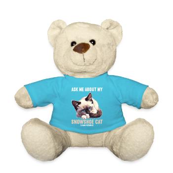 Chaton raquette Chat raquette - Nounours - bleu outremer - Devant