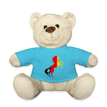 Unicorn Germany Flag Shirt Magical Unicorn Germany - Teddy Bear - atoll blue - Front