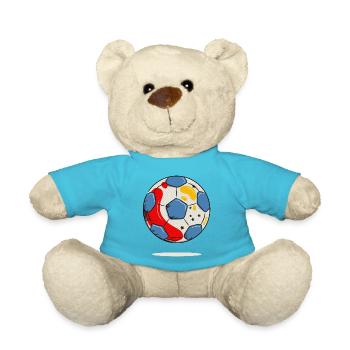 Soccer Pop Art Design - Teddy Bear - atoll blue - Front