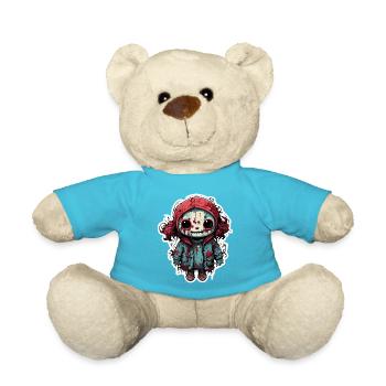 Poupée d’horreur / Halloween / Effrayant / Sombre - Nounours - bleu outremer - Devant