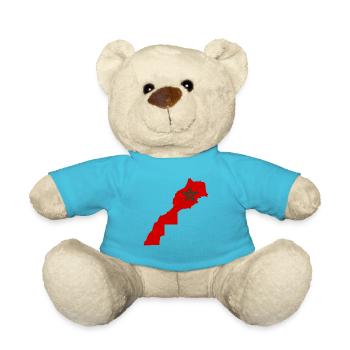 map of Morocco, map of the kingdom of Morocco moro - Nounours - bleu outremer - Devant