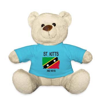 Saint Kitts and Nevis - Caribbean - West Indies - Teddy Bear - atoll blue - Front