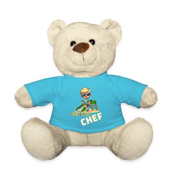 Spielplatz Chef - Cooles Jungen Outfit für Sommer - Teddy - Atollblau - Vorne