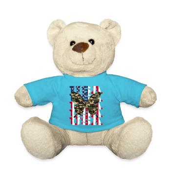 Papillon de camouflage USA Amérique - Nounours - bleu outremer - Devant