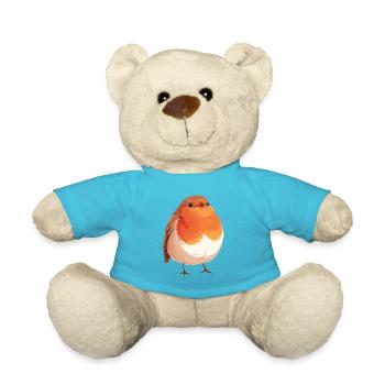 Robin Rotkehlchen - Teddy Bear - atoll blue - Front